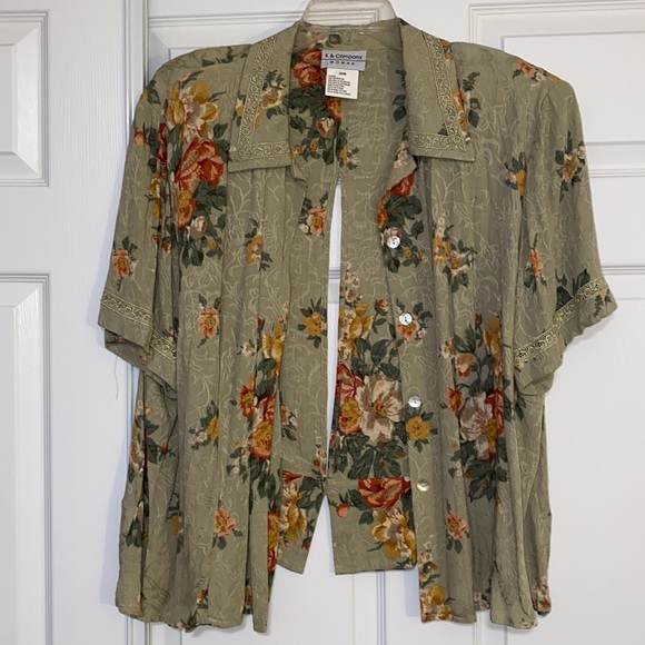 K & Company Woman Floral print 2 pieces set Maxi dress with matching Jacket - Picture 3 of 4